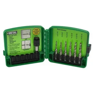Greenlee DTAPKITM Metric Drill/Tap Set – M3 to M10 (6-Piece)