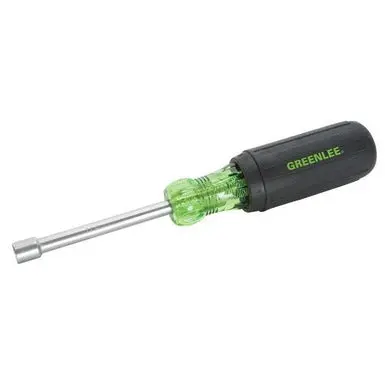 Greenlee Heavy-Duty 1/4-Inch Nut Driver – 3-Inch Shaft for Tight-Space Access – Model 0253-12C