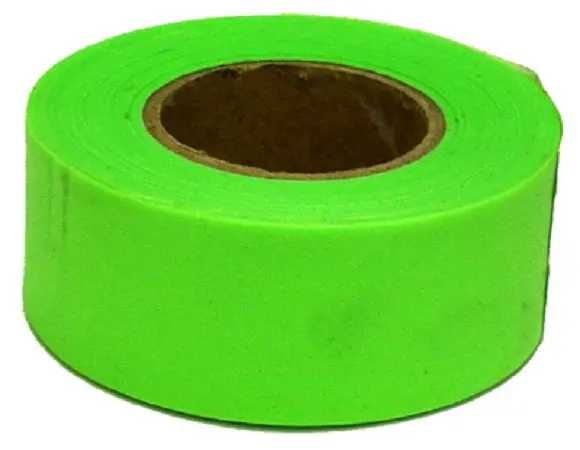 Hanson 17001 Lime-Glow Vinyl Flagging Tape – 150 ft Roll, Pack of 11