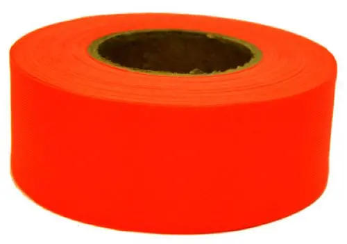 Hanson Bright Orange Vinyl Flagging Tape – 1-3/16″ x 300 ft, Pack of 48