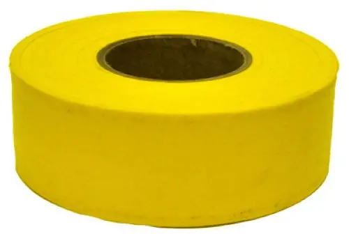 Hanson Bright Yellow Vinyl Flagging Tape – 1-3/16″ x 300 ft, Pack of 12