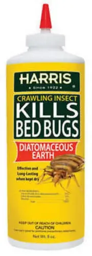 Harris HDE-8 Bed Bug Control Powder – 8 oz Bottle, Pack of 10