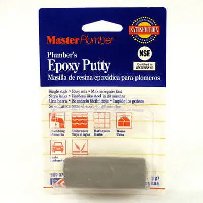 Harvey 044040-288 1.3-Ounce Epoxy-Based Plumber’s Putty – Fast-Curing Sealant, 12-Count