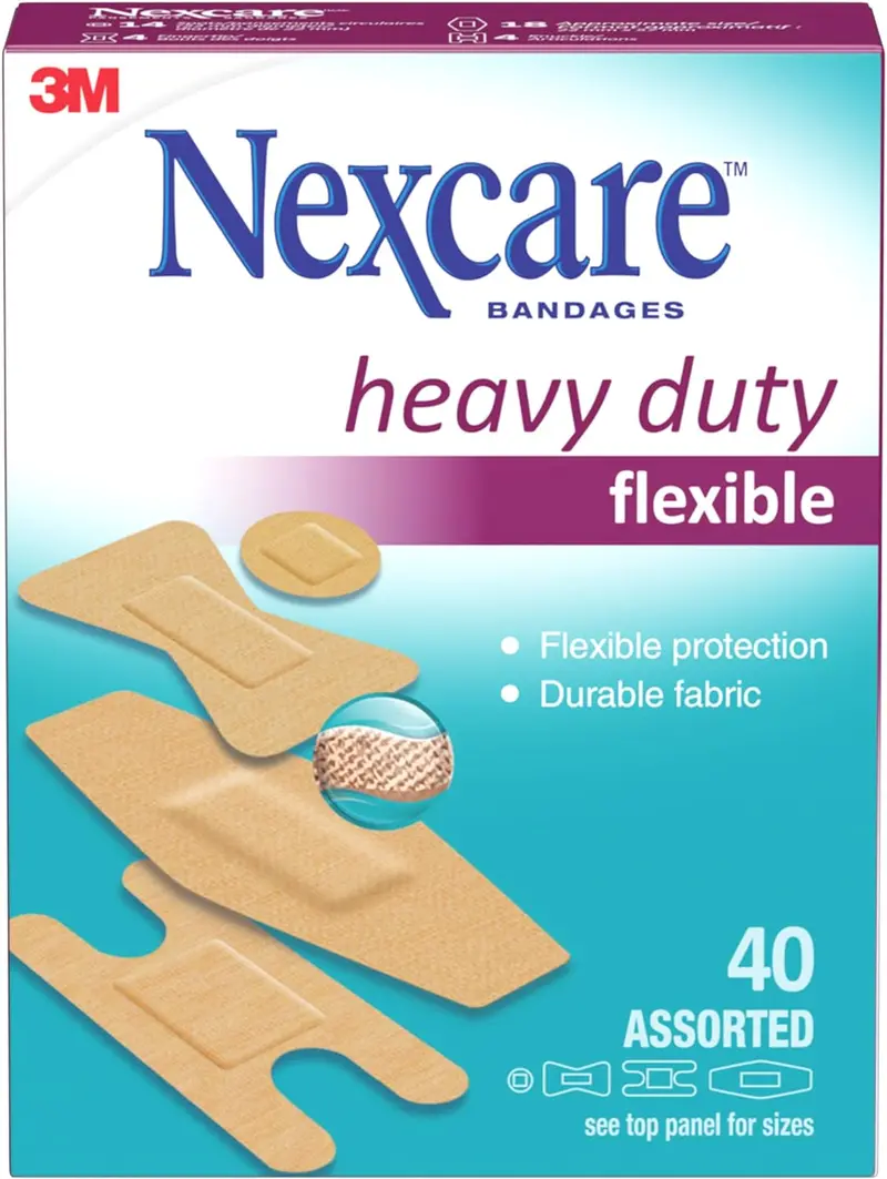 Heavy-Duty Fabric Adhesive Bandages – 3M Nexcare™ Assorted Sizes (HD202)