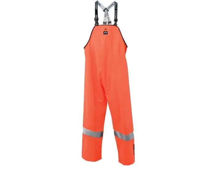 Helly Hansen Alberta Stretch Bib Pants – EN471 High-Visibility Orange Workwear, Model 70556
