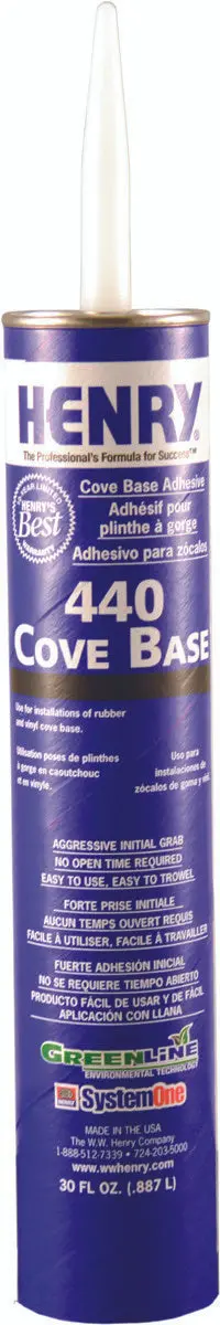 Henry #440 Cove Base Adhesive – 30 oz Tube (Single)