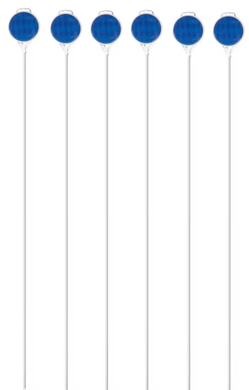 Hillman 36-Inch Blue Aluminum Driveway Reflectors – Pack of 6