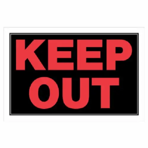 Hillman 839898 Heavy-Gauge Plastic Keep Out Signs – 8″ x 12″, 12 Signs