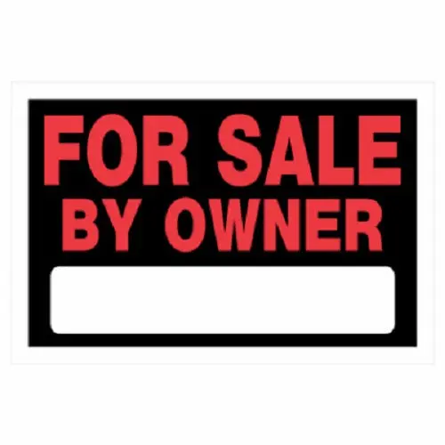 Hillman 839930 Weatherproof For Sale By Owner Sign – 8 in x 12 in, Pack of 12