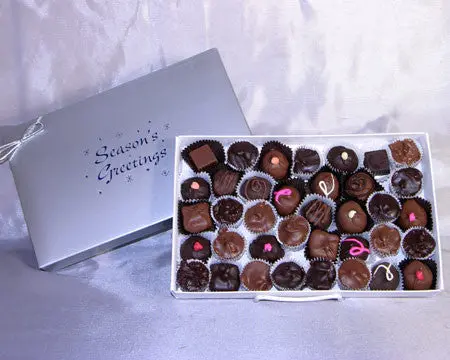 Holiday Seasons Greetings Chocolate Box – Two-Pound Festive Collection