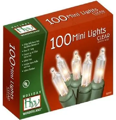 Holiday Wonderland 100-Light Clear Mini Christmas Lights – Bulk Pack of 48