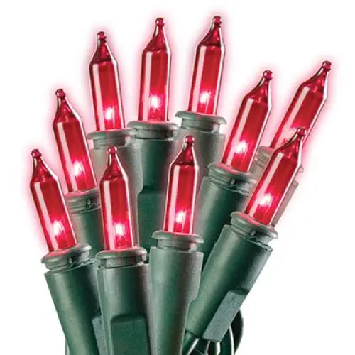 Holiday Wonderland 4003-88A Red 100-Light String-to-String Christmas Lights – Pack of 6