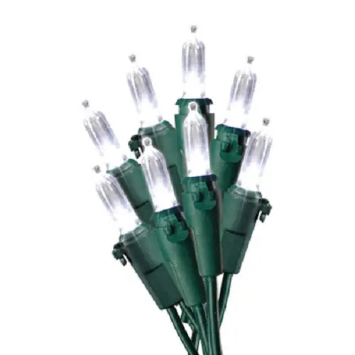 Holiday Wonderland 40814-88A Cool White LED Mini Christmas Lights – 200-Bulb Set (Case of 2)