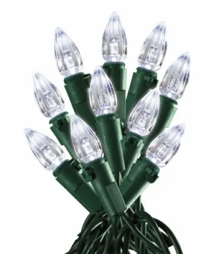 Holiday Wonderland 70-Light Cool White C3 LED Faceted String Lights