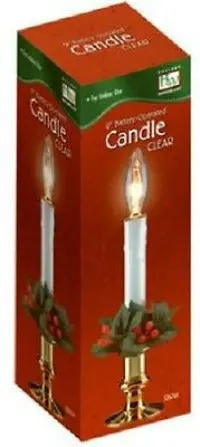 Holiday Wonderland 9″ Battery-Powered Clear Bulb Window Candles (Pack of 12)