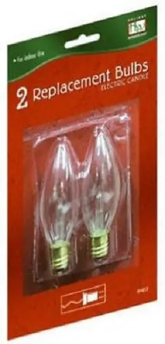 Holiday Wonderland C7 Clear Electric Brass Window Candle Replacement Bulbs (2-Pack, 36 Total)