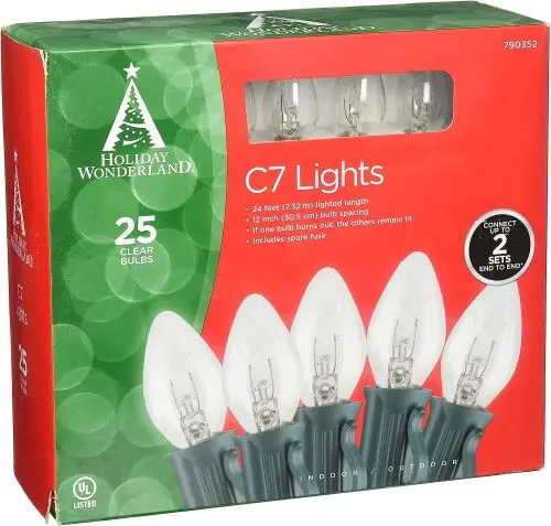 Holiday Wonderland Clear C7 Light Set (25-Count) – Single Set