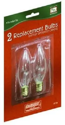 Holiday Wonderland T-16-88 Battery-Operated Window Candle Bulbs – 2-Pack Replacement Set (36 Bulbs)
