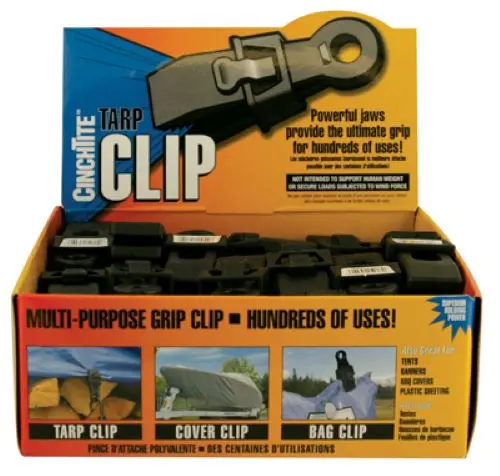 Homax CinchTite Crocodile Tarp Fastening Clips – Jaw-Grip Design (Pack of 96)