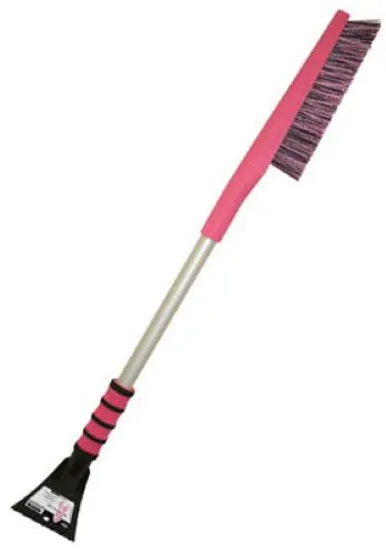 Hopkins Pink Snow Brush & Ice Scraper – 31″ Ergonomic Car De-Icer