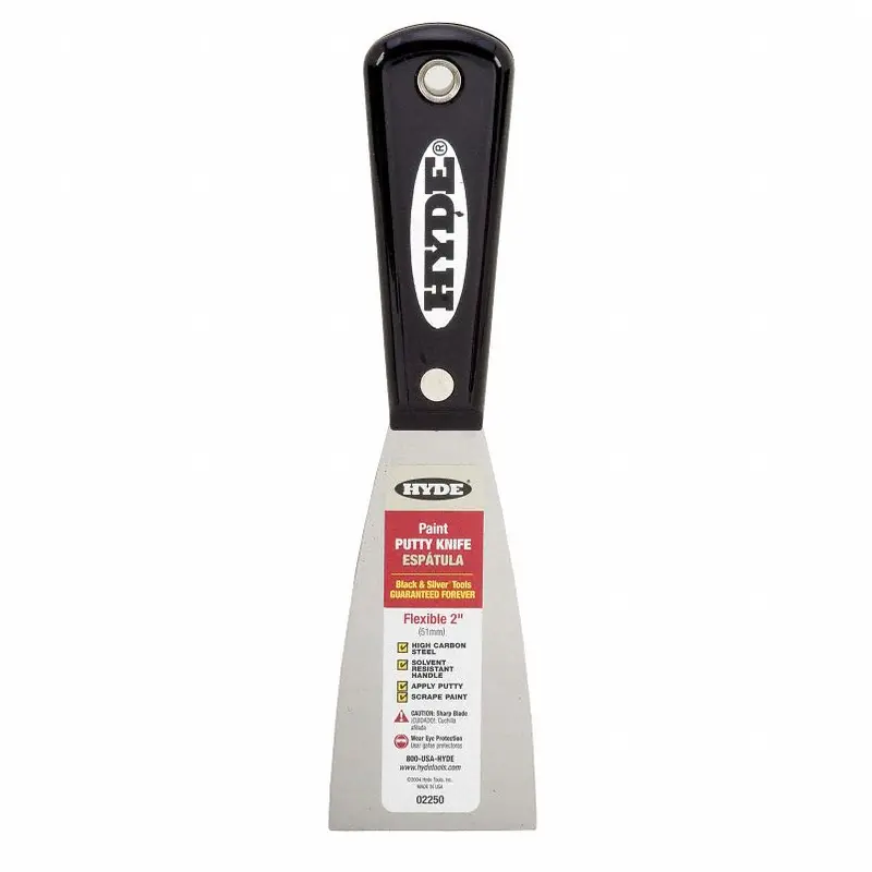 Hyde 02300 2-Inch Stiff-Blade Putty Knife – High-Carbon Steel (Pack of 5)
