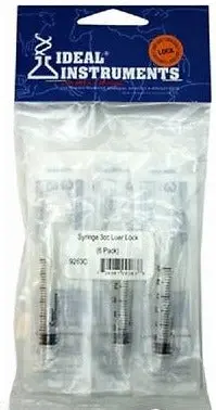 Ideal Instruments 6cc Livestock Syringes – Luer Lock, Sterile Disposable, 6-Pack × 4 (24 Total)