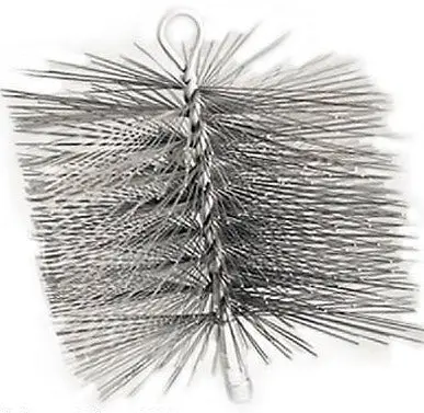 Imperial BR0185 Chimney Cleaning Brush – 8″ × 8″ Square, Single Spiral Wire (3 Brushes)