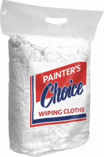 Intex 414-BL05-10D-PC White Cotton Knit Rags – 4 lb Bulk Pack for Painting & Cleaning