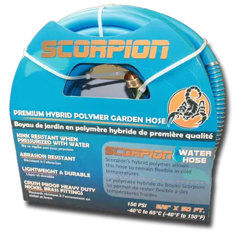 IRP Scorpion Garden Water Hose – Reinforced Rubber, 50 ft or 100 ft Lengths (SCO-WATER)