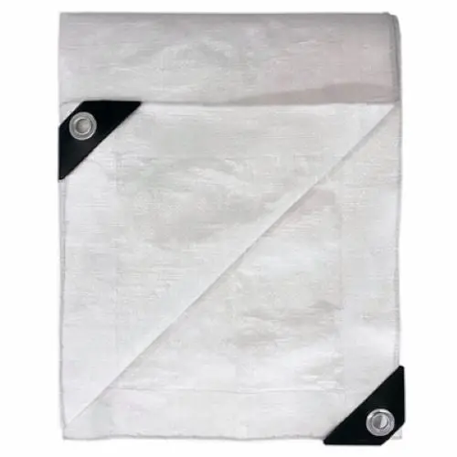 ITM HD-GT-FR-1220 Flame-Resistant Cover – 12′ × 20′, White Industrial Tarp, Pack of 2