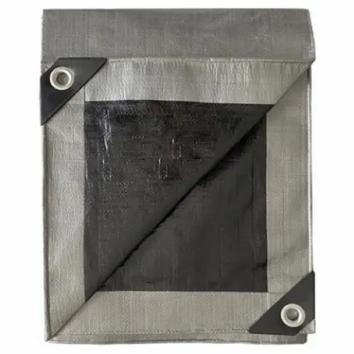 ITM HD-GT-SB-1620 Heavy-Duty Silver & Black Poly Tarp – 16′ x 20′ (Pack of 3)