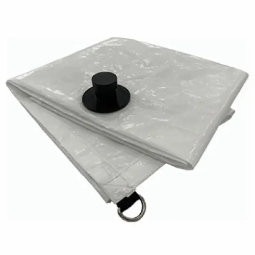 ITM HD-LT-WW-0505 Emergency Roof Leak Tarp – 5′ × 5′, White with Drain, Pack of 12