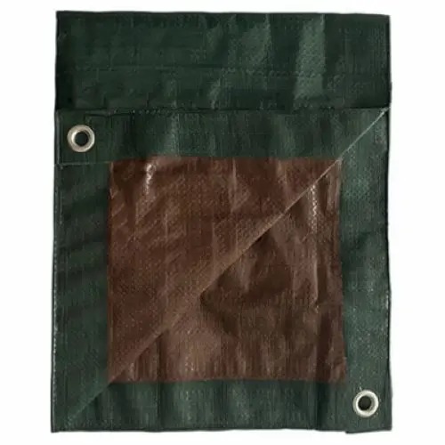 ITM MD-GT-GB-1012 Green/Brown Polyethylene Storage Tarp: 10′ × 12′ – Pack of 2