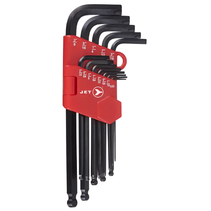 Jet 13-Piece Imperial Hextractor Hex Key Set – Ergonomic Ball-End Design (775124)