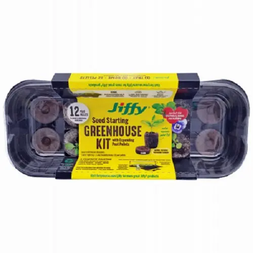 Jiffy J312G Compact Seedling Greenhouse Kit – Set of 9