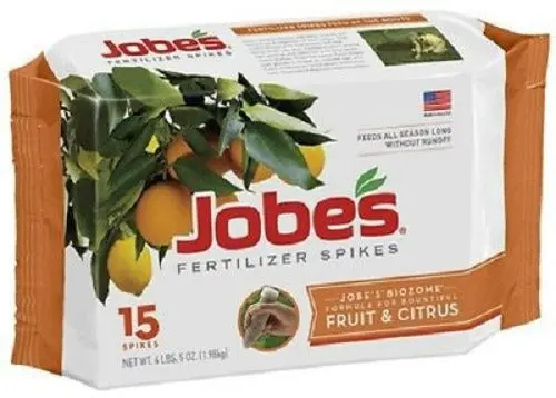 Jobe’s Fruit Tree & Citrus Fertilizer Spikes, 15-Pack – Pack of 6