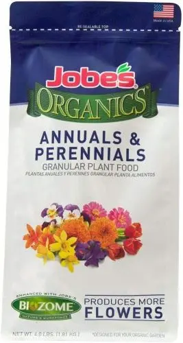 Jobe’s Organic Flower & Perennial Fertilizer – 4 lb Bag, NPK 3-5-4