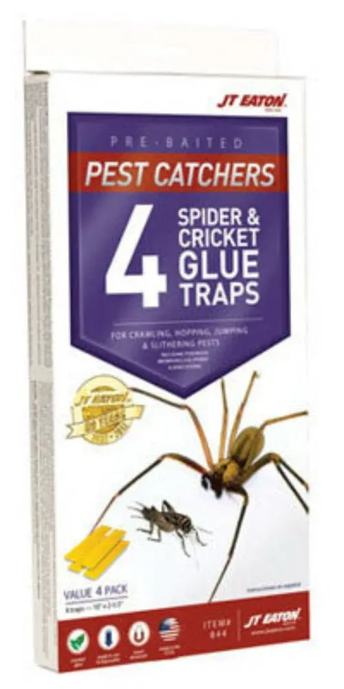 JT Eaton 844 Spider and Cricket Glue Trap, 4-Count – Pack of 12