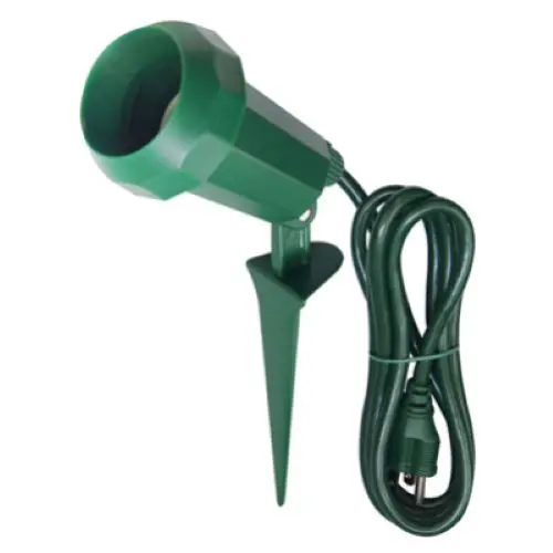 KAB GL-005 Green Outdoor Floodlight Holder with 6-Foot Cord – Pack of 2