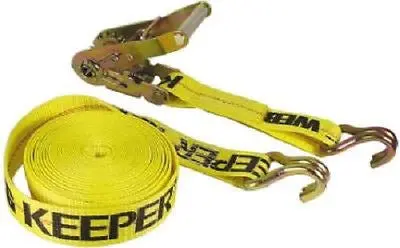 Keeper Ratchet Tie-Down Straps – 2 in × 27 ft, Double J-Hooks, 3,333 lb Capacity, 10-Count