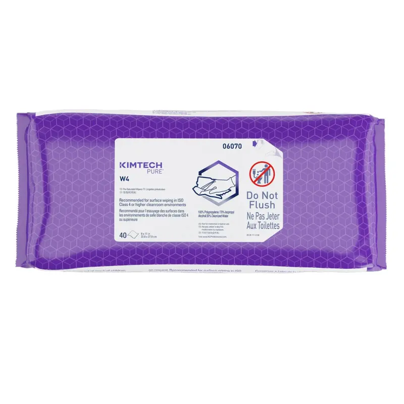 Kimtech® W4 Pre-Saturated Cleaning Wipes – 9″ x 11″, 10-Pack Case (SKU 06070)
