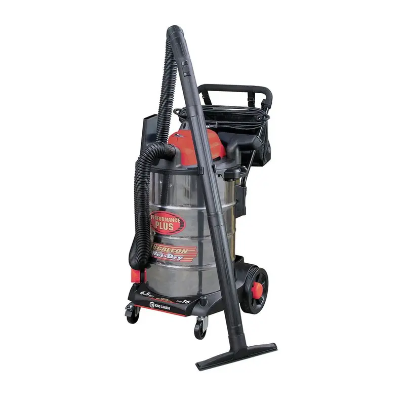 King Canada 16-Gallon Stainless Steel Wet/Dry Vacuum – 6.5 HP, 300 CFM – Model 8560LST