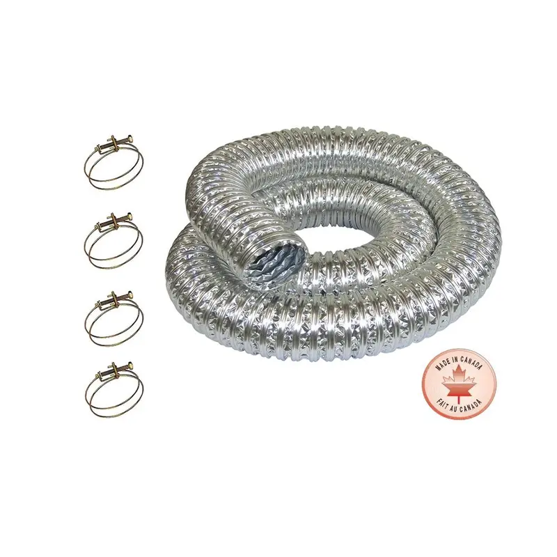 King Canada KM-102 Fireproof Hose Kit – 2 pcs, 3″ x 8′ with Clamps