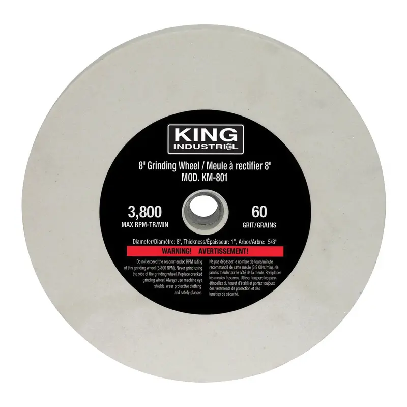 King Canada KM-801/KM-802 8-Inch Industrial Replacement Grinding Wheel