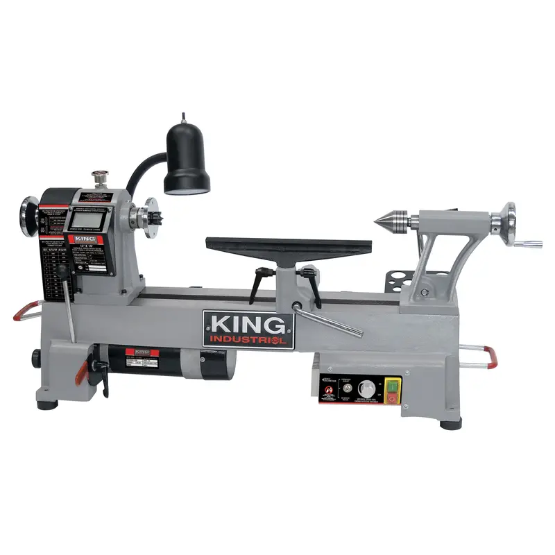 King Canada KWL-1218VS Variable-Speed Wood Lathe – 12″ Swing x 18″ Bed