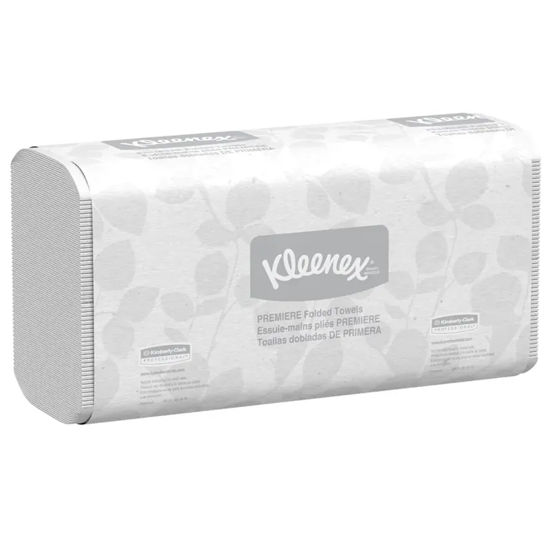 Kleenex® Premiere Folded Towels – Large-Format 9.4″ × 12.4″ Multi-Fold Sheets (25-Pack Case), SKU 13254