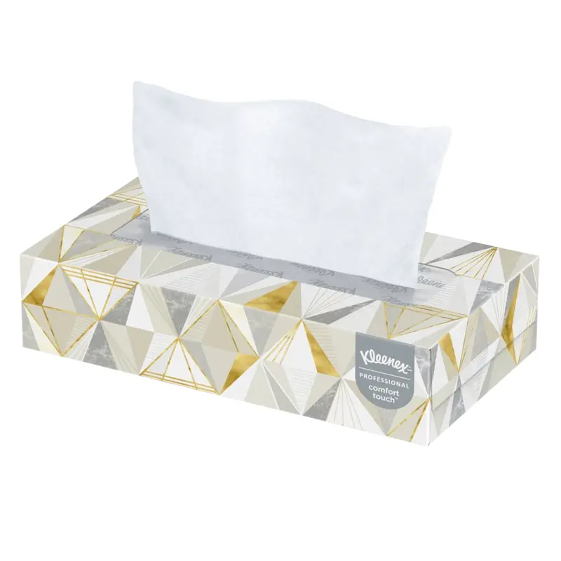 Kleenex® Professional Flat-Box Facial Tissues – Premium Dispenser-Ready Tissues (48-Box Case), SKU 21606