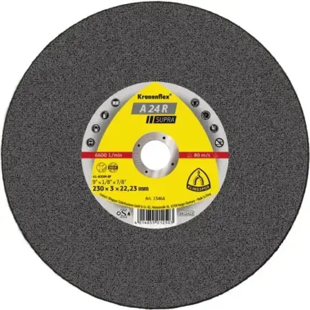 Klingspor A24R SUPRA Cut-Off Wheel – Precision Cutting, 7″ Diameter, Model 13297
