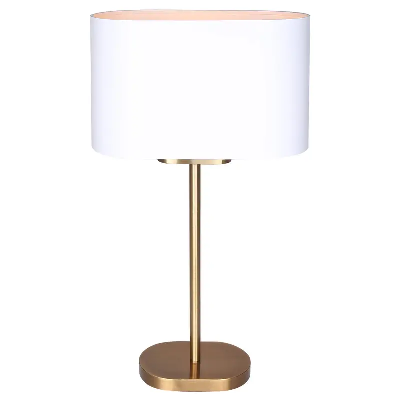 KOV Two-Tone Table Lamp – Gold Accents and Matte White Body, Canarm ITL2132B24GDW