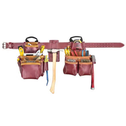 Kuny’s Pro Framer’s Leather Combo Tool Belt – 19-Pocket System, Large/XL, 21455 / 21455X